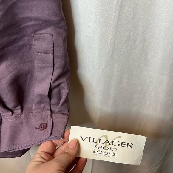 Villager Sport Signature Purple Button Down - Picture 6 of 6
